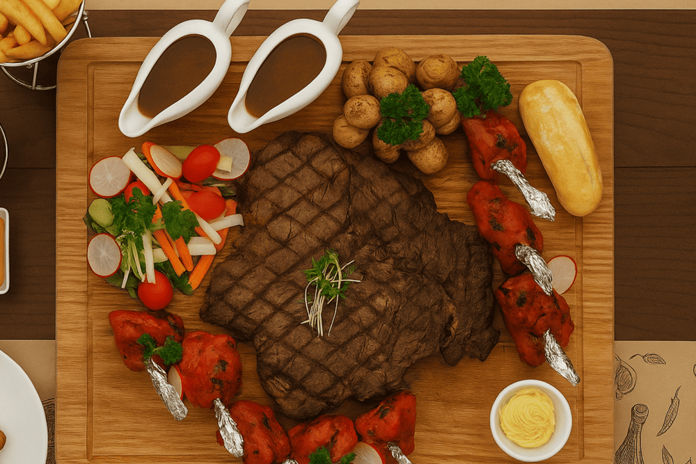 Steaks are tender and flavorful, plated beautifully with refined presentation